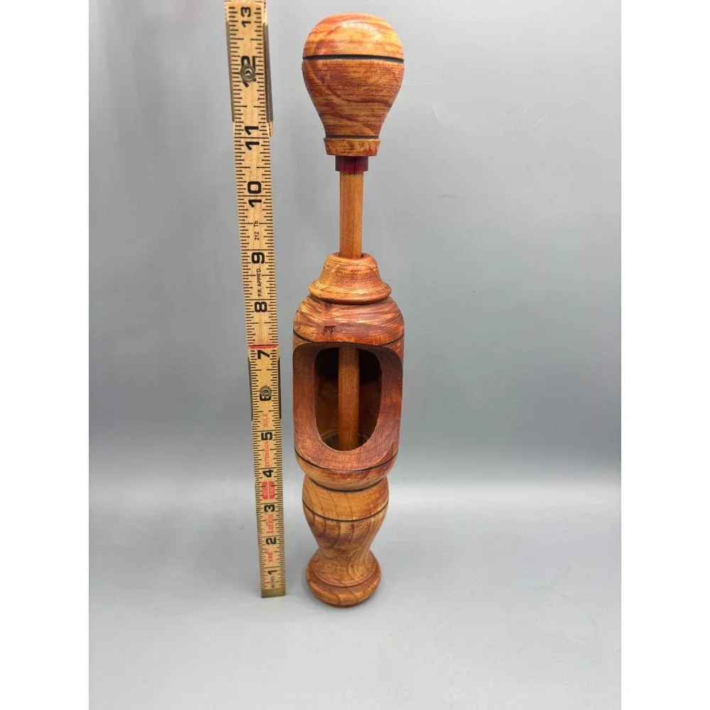 Vintage Hand Carved Wooden Corkscrew Wine Opener Wine Bottle Opener‎ Tool